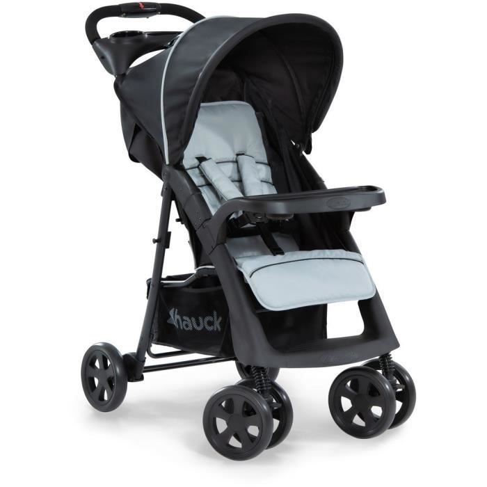 HAUCK - Passeggino compatto - SHOPPER NEO II - 4 ruote - Caviar / Argento