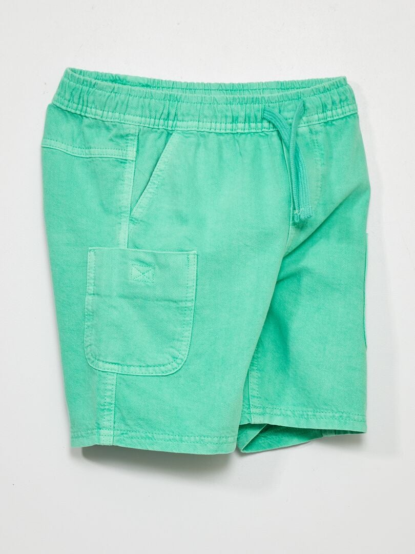 Bermudas de mezclilla - VERDE