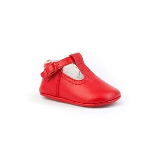 Sapatos de bebê - ANGELITOS - Angelitos 247 Vermelho - Unissex - Sem sola - Fecho de fivela