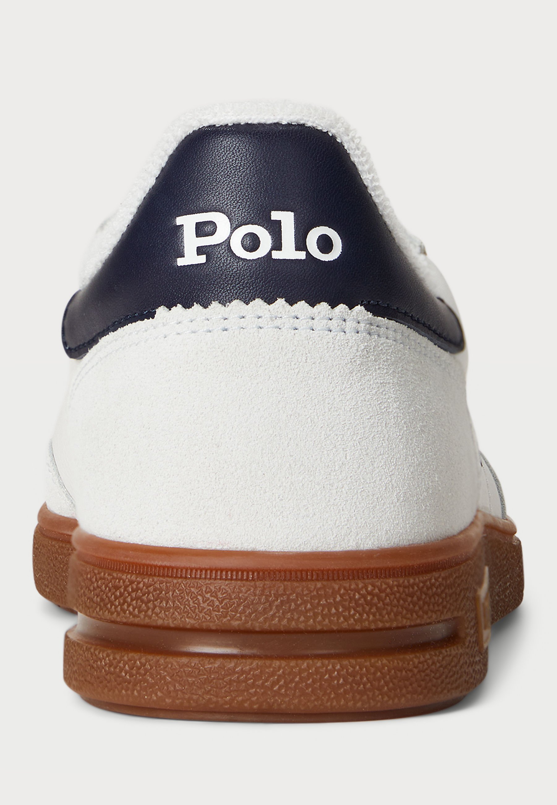 Polo Ralph Lauren BEDFORD SNEAKERS IN PELLE E CAMOSCIO UNISEX - Sneakers - bianco sporco/blu navy