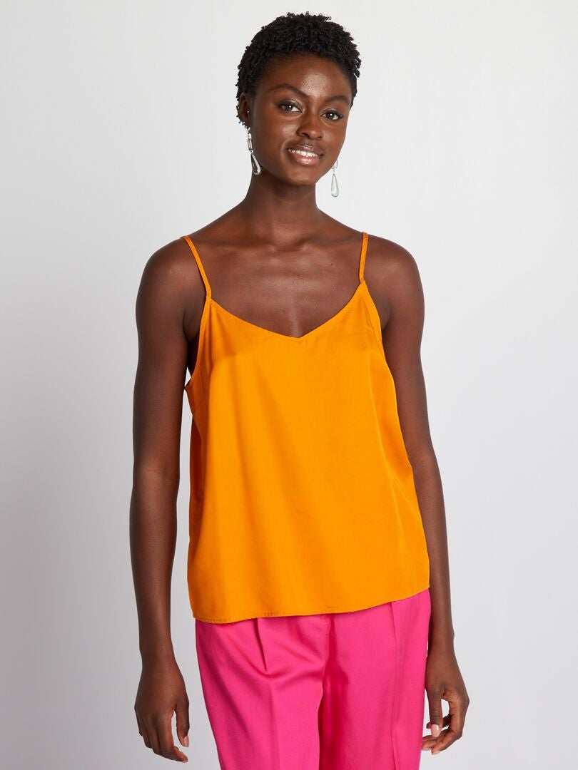 Spaghetti Strap Top - ORANJE