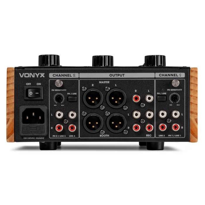 Vonyx VDJ250 - Table de Mixage DJ Rotative 2 Canaux avec EQ 2 Bandes