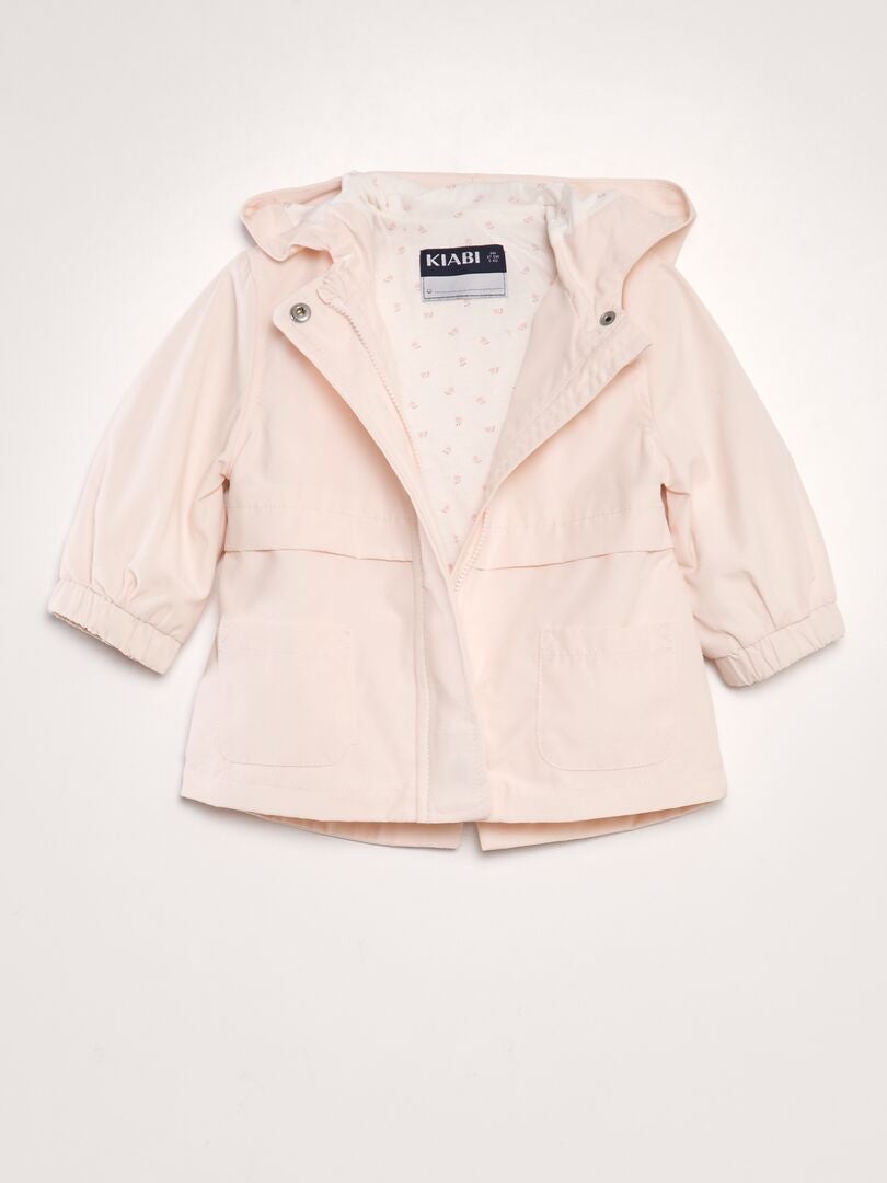 Microfiber parka met capuchon - ROZE