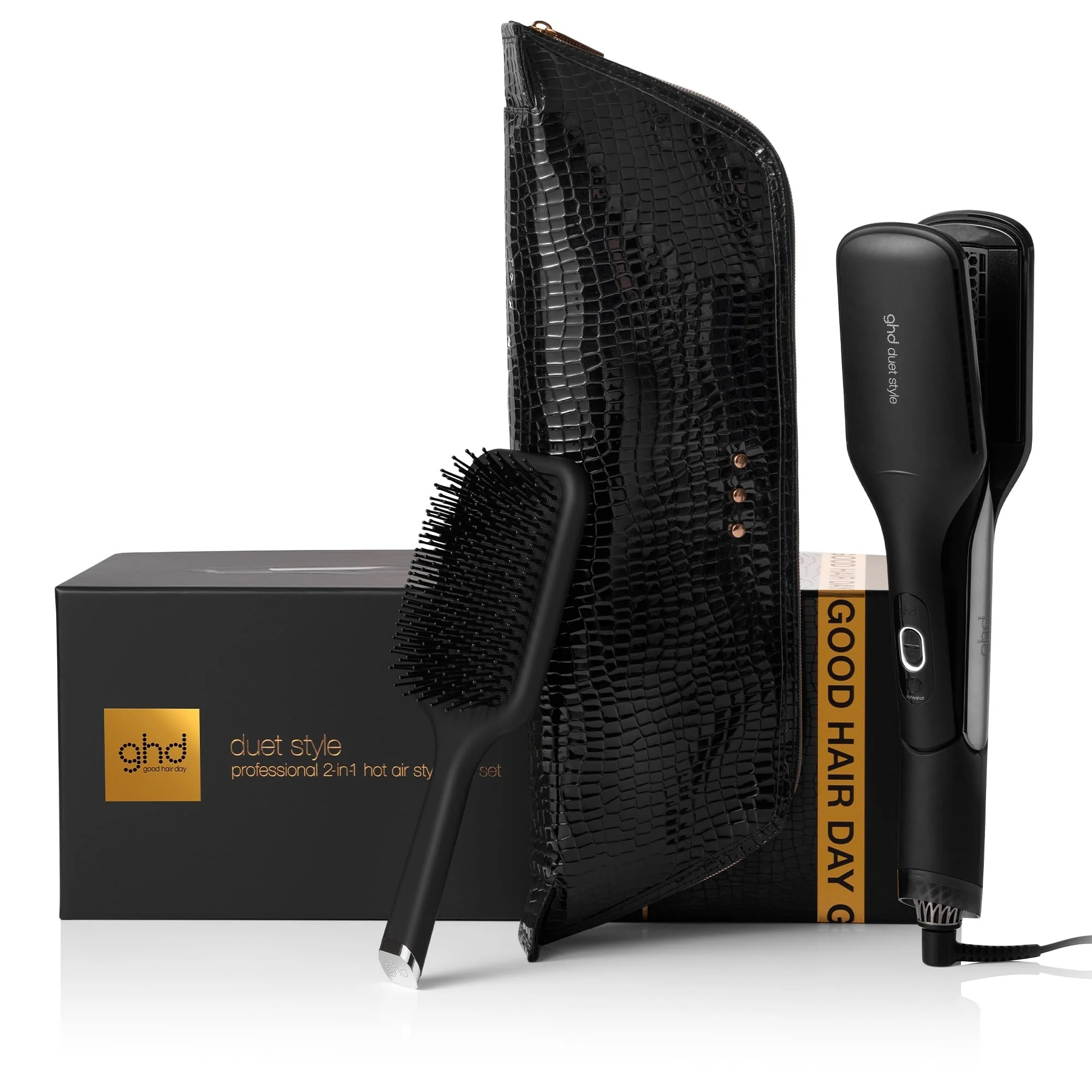 Hot Air Styler ghd duet style Gift Set - piastra asciugacapelli professionale + paddle brush - Cofanetti per Capelli, Piastra Capelli, Spazzole