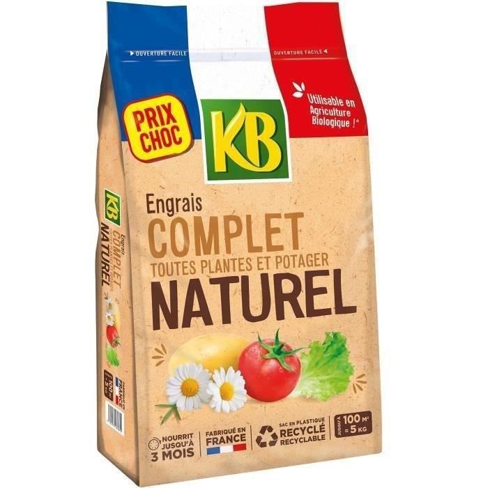 Engrais Complet Universel KB KBCOMP5 - 5kg - Nourrit jusqu'à 3 mois - Jusqu'à 100m² fertilisés