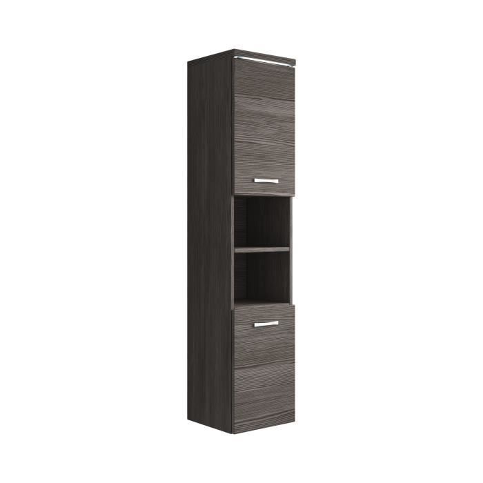 Armoire de rangement Paso Hauteur : 160 cm Bodega (gris) - Meuble de rangement haut placard armoire colonne