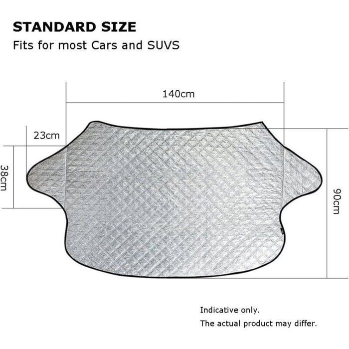 Funda protectora para parabrisas de coche Ahlsen, funda protectora extragruesa para parabrisas de coche: nieve, escarcha, sol, rayos UV.