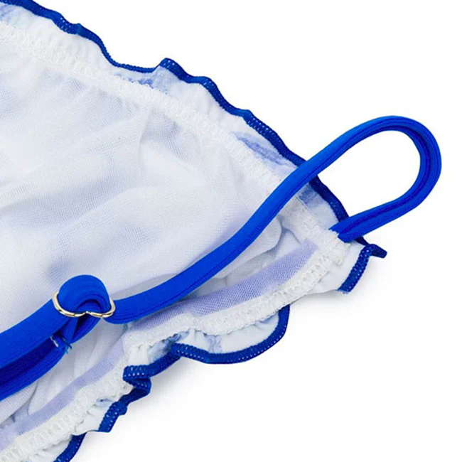 Bikini triangle pour filles avec imprimé étoiles de mer