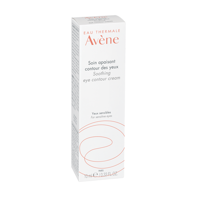 Avène beroligende øyekonturkrem for sensitive øyne, slimløsende og lindrende øyekrem, 10 ml
