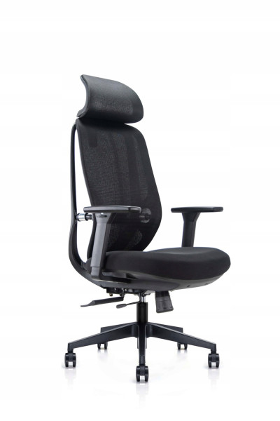 Ergonomiczny fotel obrotowy Nobrium czarny/czarny