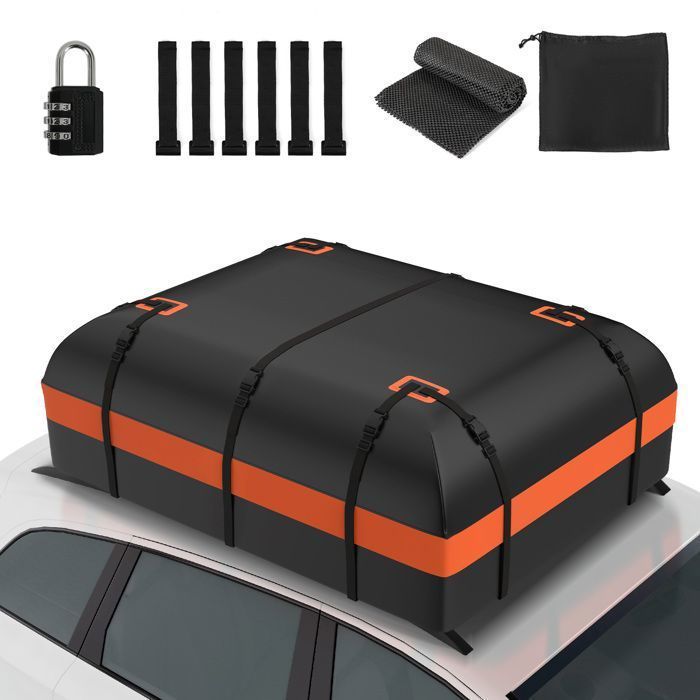 Cofre de techo impermeable para coche de 600 litros para viajes - 130 x 100 x 45 cm - Bolsa de techo resistente a la intemperie