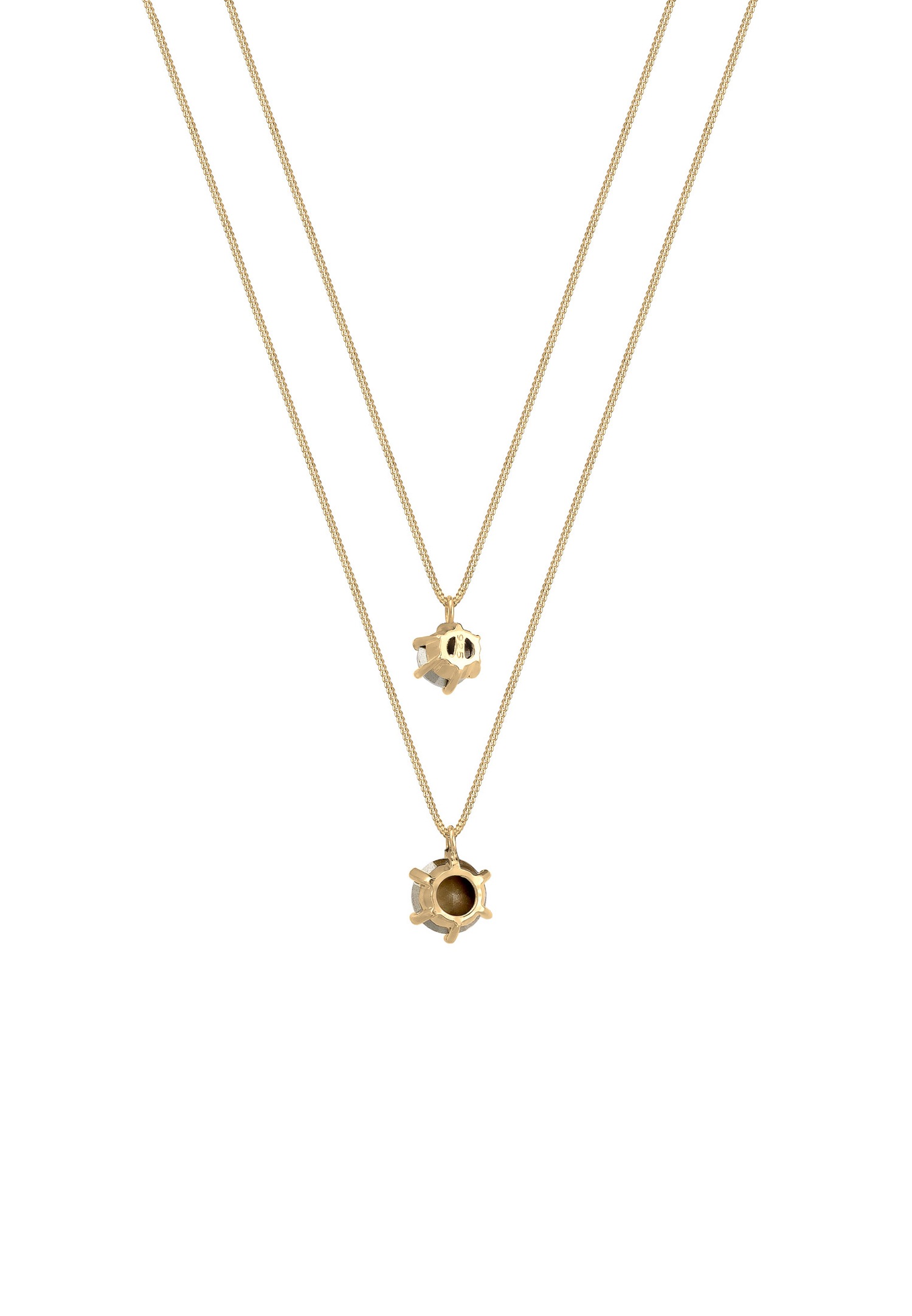 Elli Femmes Char Solitaire Basique Couches Look Tendance avec Cristaux en Argent Sterling 925
