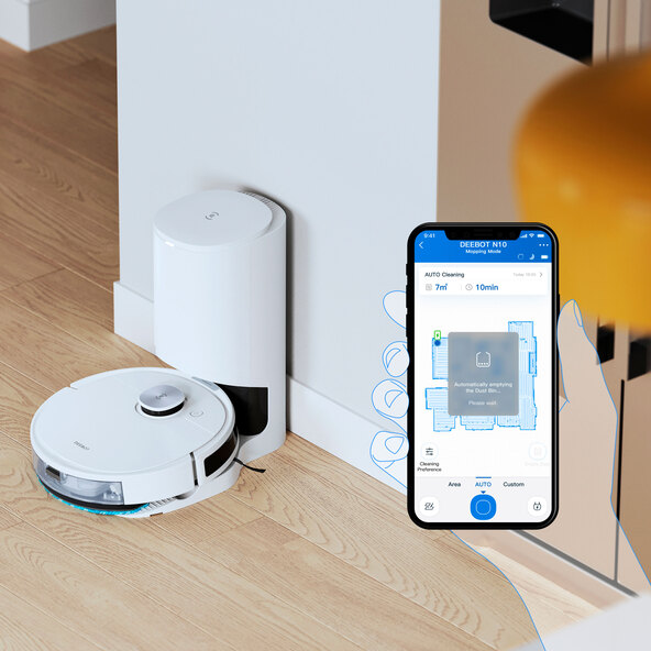 Aspirator robot DEEBOT N10 Plus cu mop și stație de golire