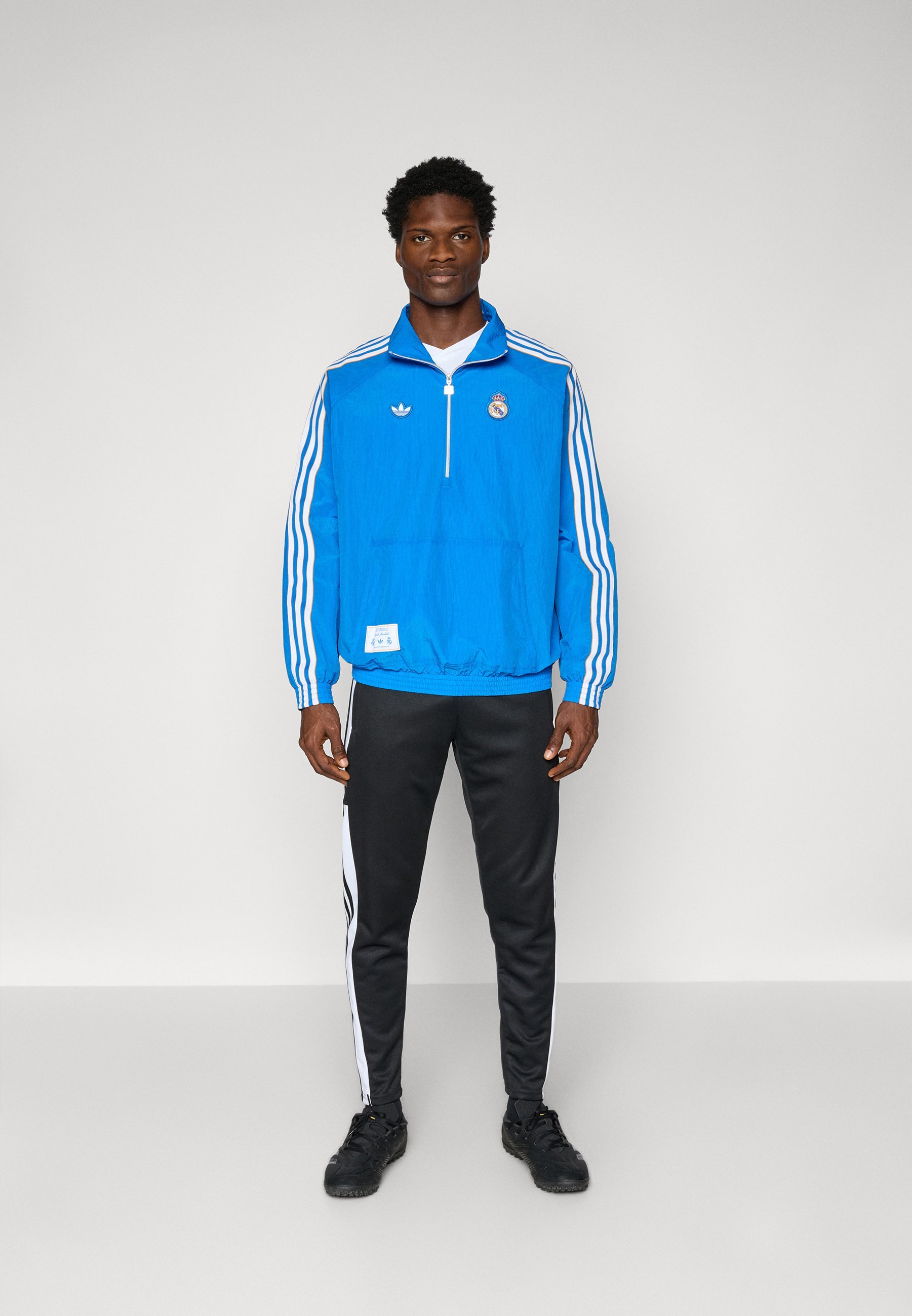 VESTE À DEMI-ZIP adidas Originals REAL MADRID ICON - Tenue de club - bleu/blanc