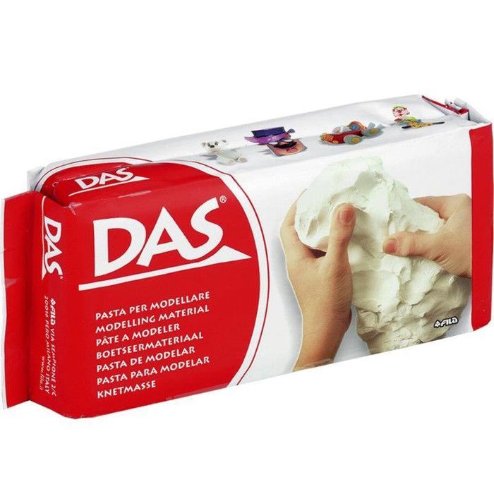Modelliermasse – DAS – 387000 – 0,5 kg – Weiß – Lufttrocknend (ohne Backen)