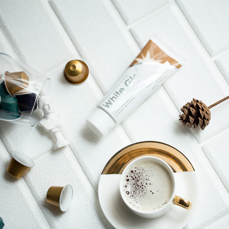 Kit de Higiene Dental White Glo para Consumidores de Café e Chá