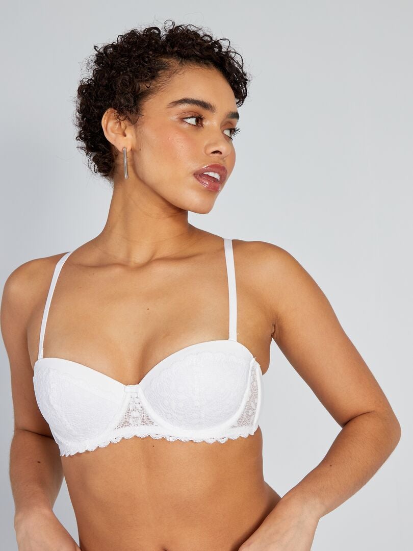 Sutiã bandeau acolchoado - BRANCO