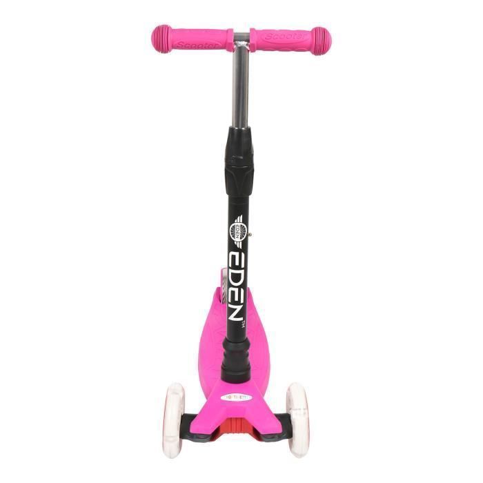 Patinete EDEN™ - 3 Rodas - Guidão Ajustável - Luzes de LED - Rosa