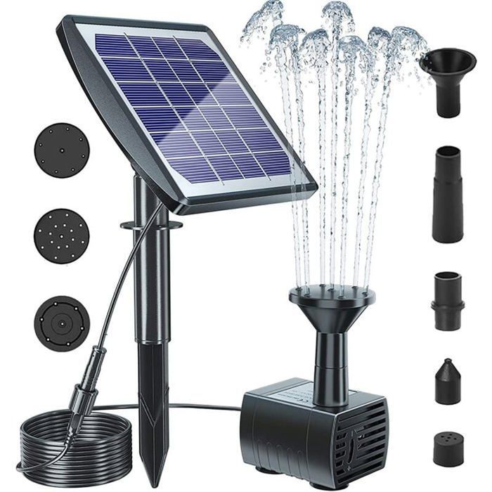 Bomba solar para fuentes - YYV - SHE-331 - 2W - 200L/H - Para estanques/jardines/acuarios