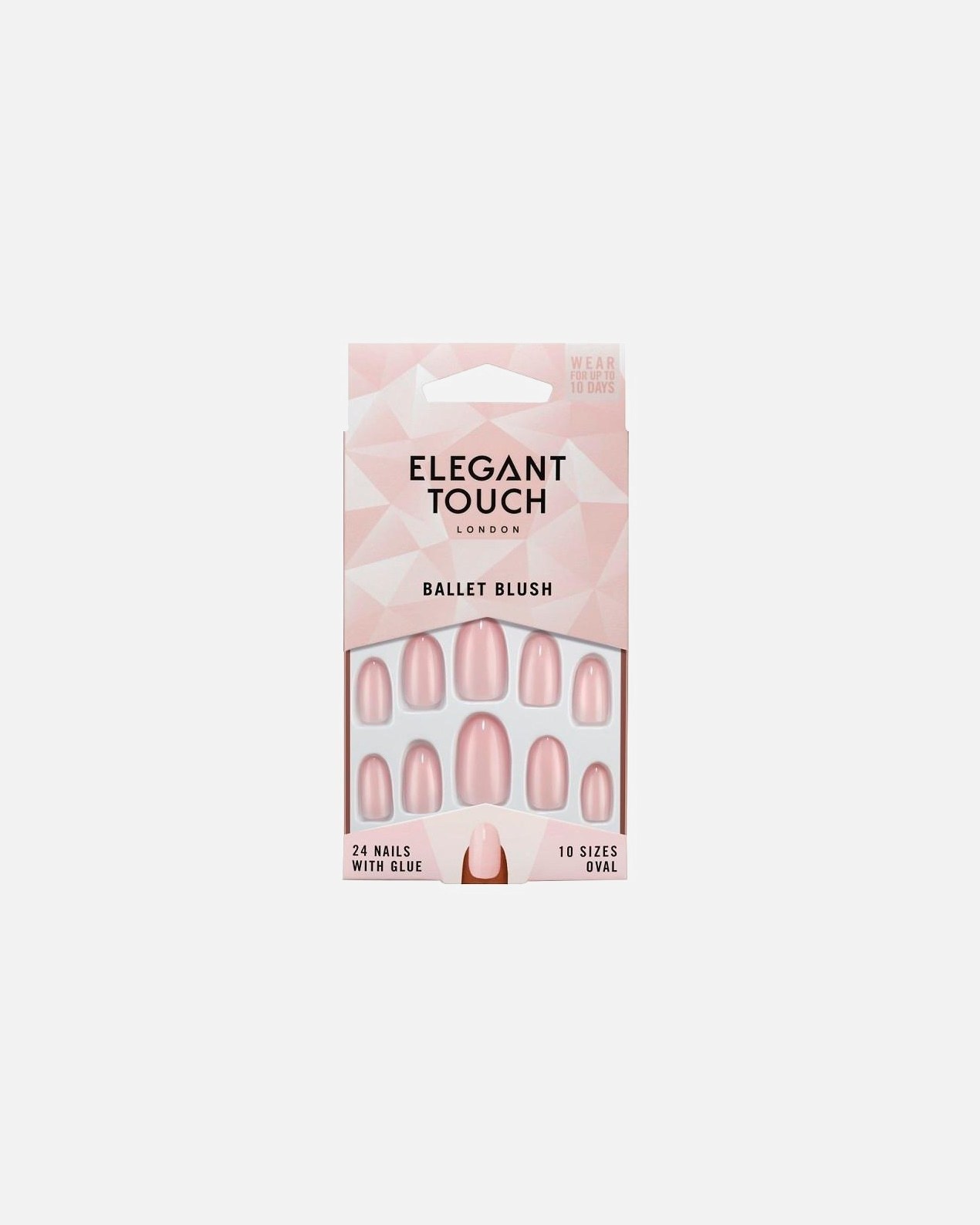 Elegantiški dirbtiniai nagai „Balet Blush“ – 1 vnt.