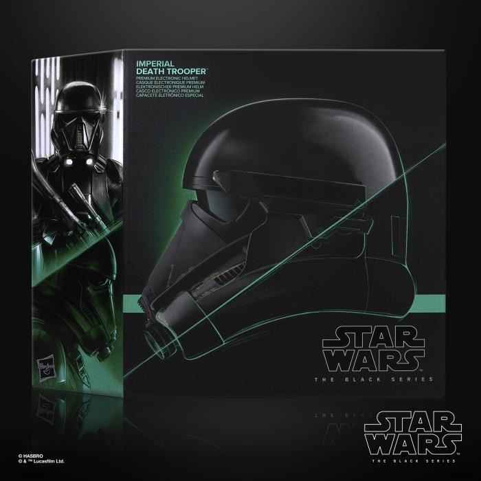 Casco elettronico premium da Death Trooper imperiale con LED avanzati, articolo per cosplay, età 14+, Star Wars The Black Series