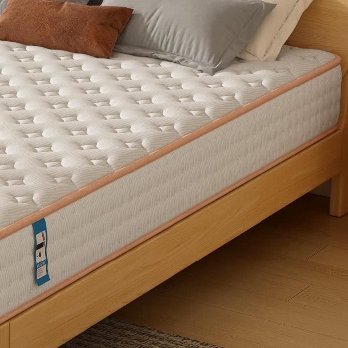 Juego de 2 colchones Ergo Confor de espuma viscoelástica de 90x190 cm y 18 cm de grosor, marca Stanew.