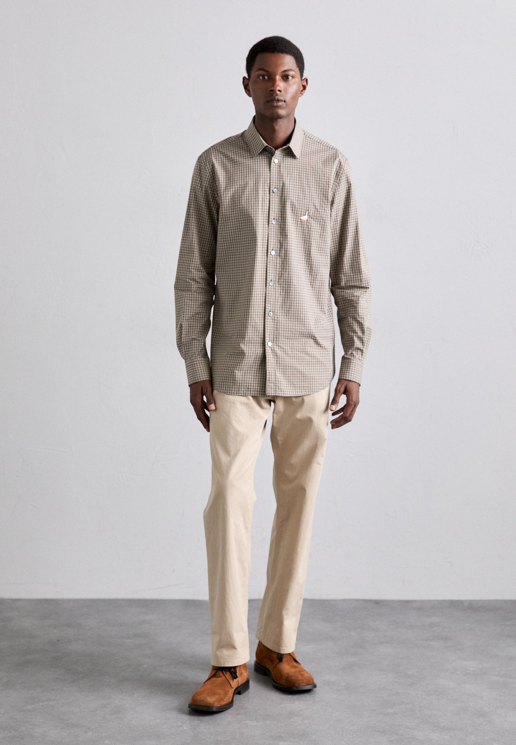 Chemise MOSCHINO BRODÉE À L'OIE - beige multicolore