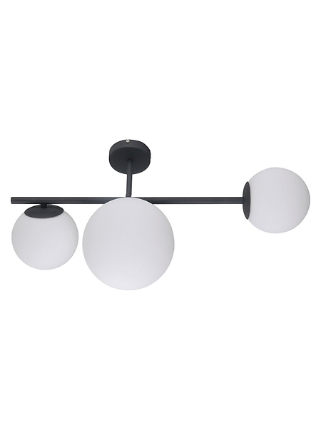 Lampa sufitowa Vailante 3-punktowa stalowa czarno-biała