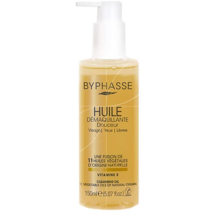 Óleo de limpeza para rosto, olhos e lábios, 150 ml