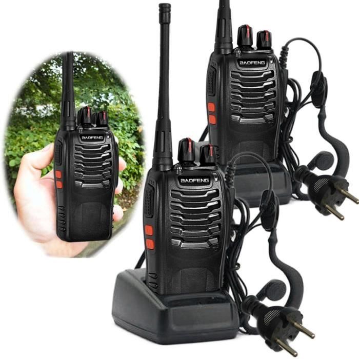 Baofeng BF-888s 2 unidades UHF 400-470MHz Radio bidireccional 16 canales 5W Transceptor de avalancha de largo alcance Intercomunicador
