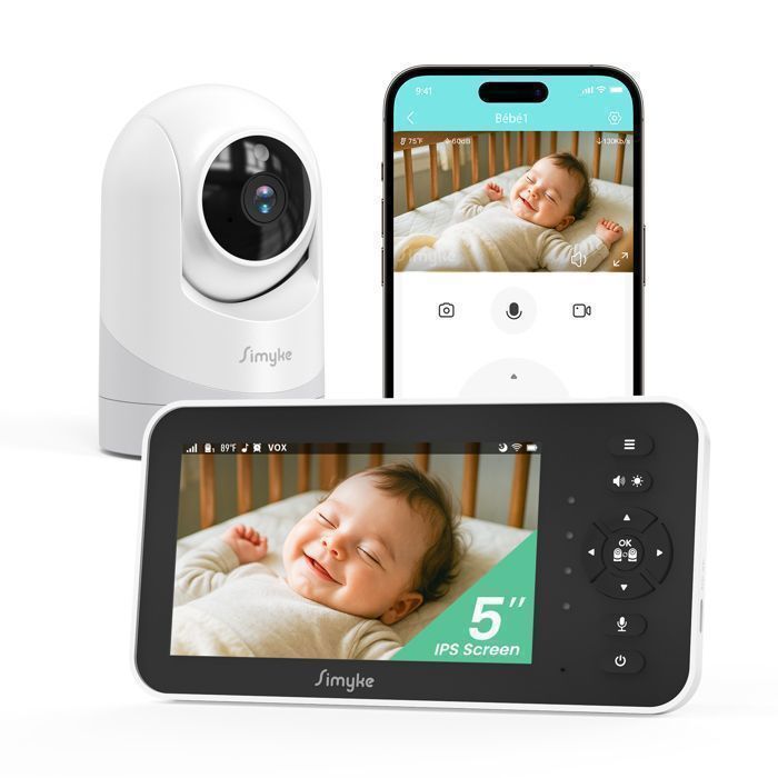 Simyke BabyPhone 330°-Moniteur 5