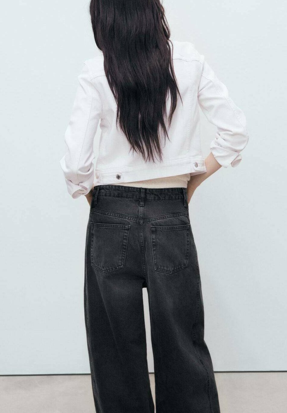 Mango MET ZAKKEN - Denim jacket - white