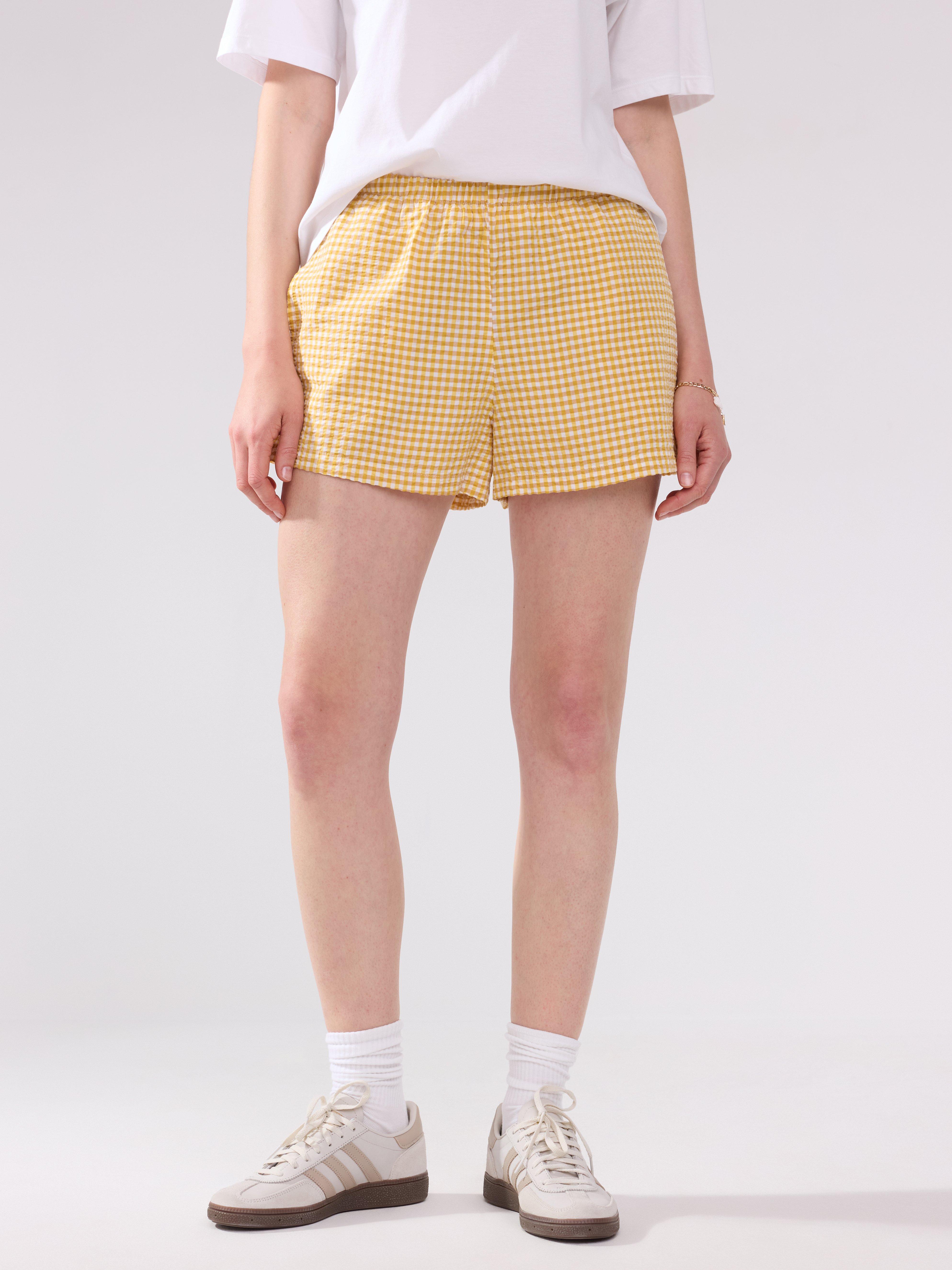 Shorts i bäckebölja Yellow