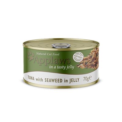 Applaws Dosenfutter für ausgewachsene Katzen, Thunfisch/Fisch in Brühe, 70 g