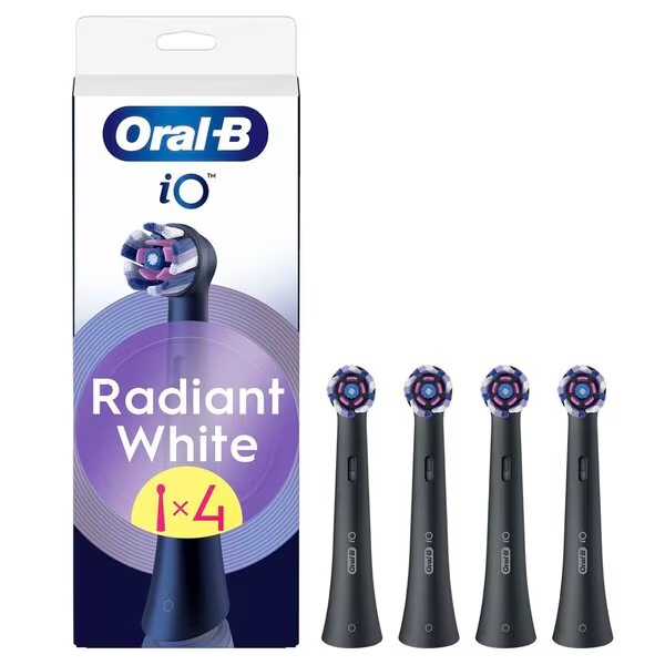 Главе четкице Oral-B iO Radiant White, црне, 4 комада