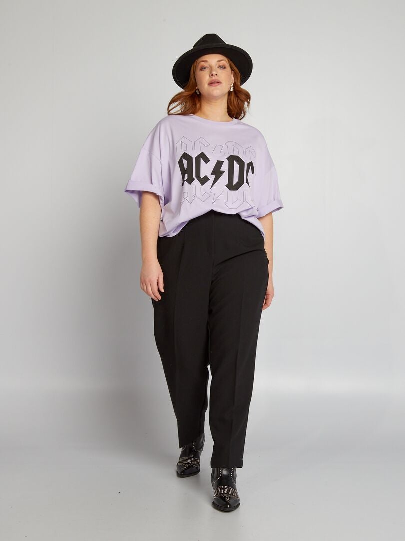 AC/DC T-shirt met korte mouwen - PAARS