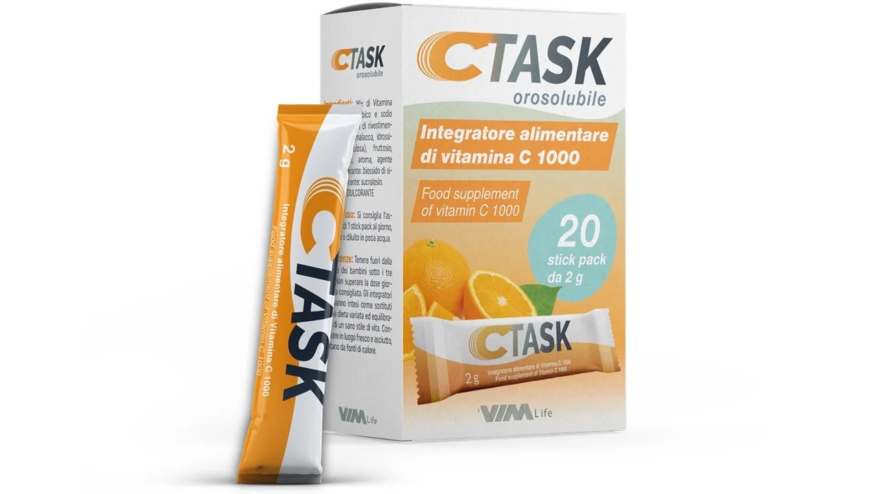 Voedingssupplement met vitamine C C-Task 1000 20 sticks