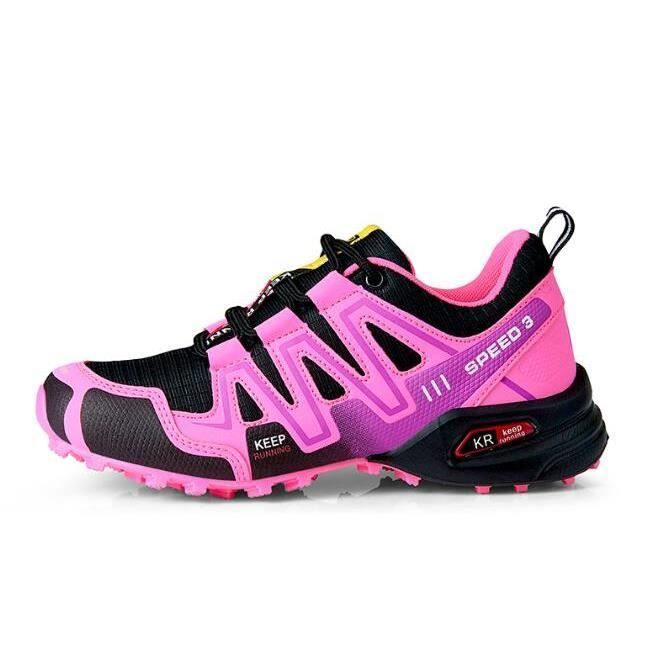 Zapatillas de senderismo para mujer MOOD - Trekking al aire libre - Rosa - Transpirables