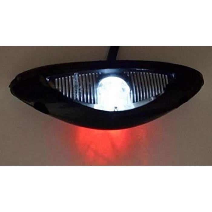 4 luces de posición LED de contorno de 12/24 V rojas/blancas para SUV, todoterreno, remolque, camión, autocaravana, caravana y chasis.