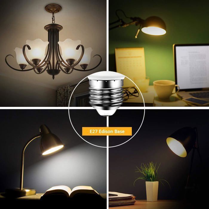 E27 12 väriä RGBW LED-lamppu väriä vaihtava kaukosäädin, ajastin ja himmennettävä RGB+valkoinen 10W (4 kpl pakkaus)