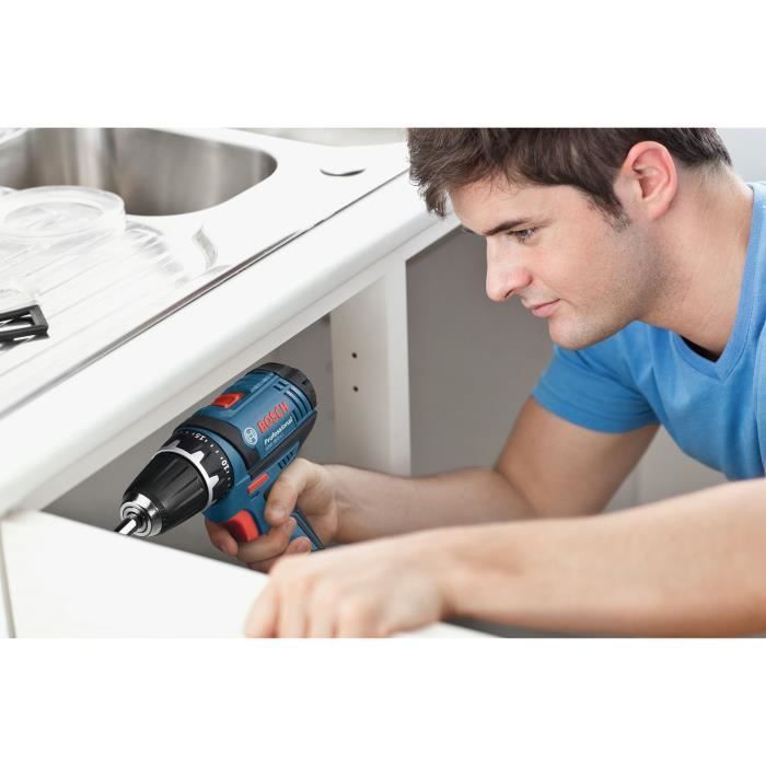 Perceuse-visseuse Bosch Professional GSR 18-2-LI + 2 batteries 2,0Ah + Chargeur GAL 1820 LC - 06019B7305