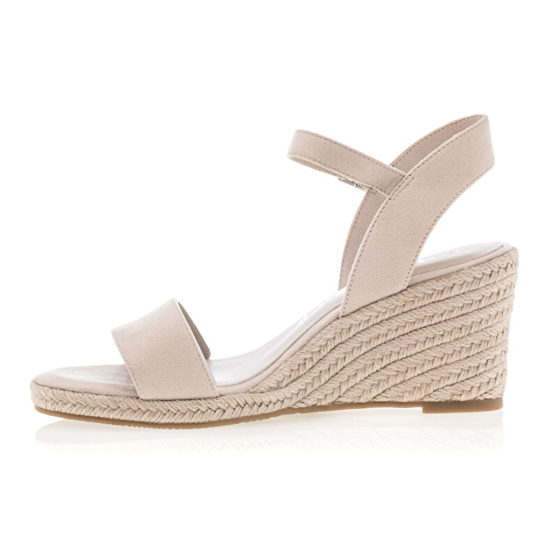 Beige espadriller med tausåle til dame