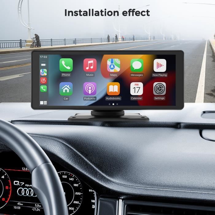 GEARELEC 10-Zoll-Autoradio mit Carplay, Android Auto, WLAN, Bluetooth, FM-Radio und 720p-Fahraufzeichnung