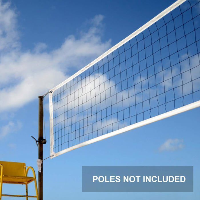 Filet de volley-ball extérieur, filet de volley-ball de plage robuste pour jardin (9,5 m x 1 m), filet de volley-ball portable pour