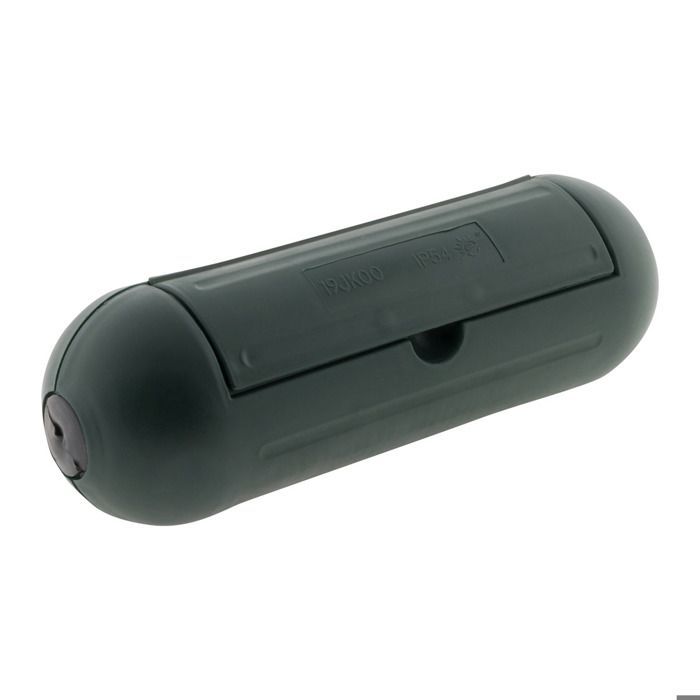 Carcasa protectora IP54 para cable de extensión de jardín - Verde - Zenitech
