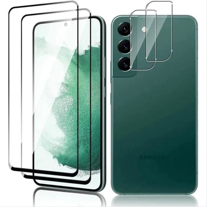 [Paquete de 2] Protector de pantalla de vidrio templado para Samsung Galaxy S22 5G de 6.06