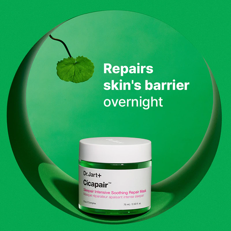 Máscara noturna hidratante Dr. Jart+ Cicapair™ Sleepair Intensive Soothing Repair.
