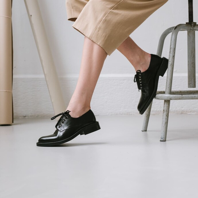 Derbies en cuir  noir