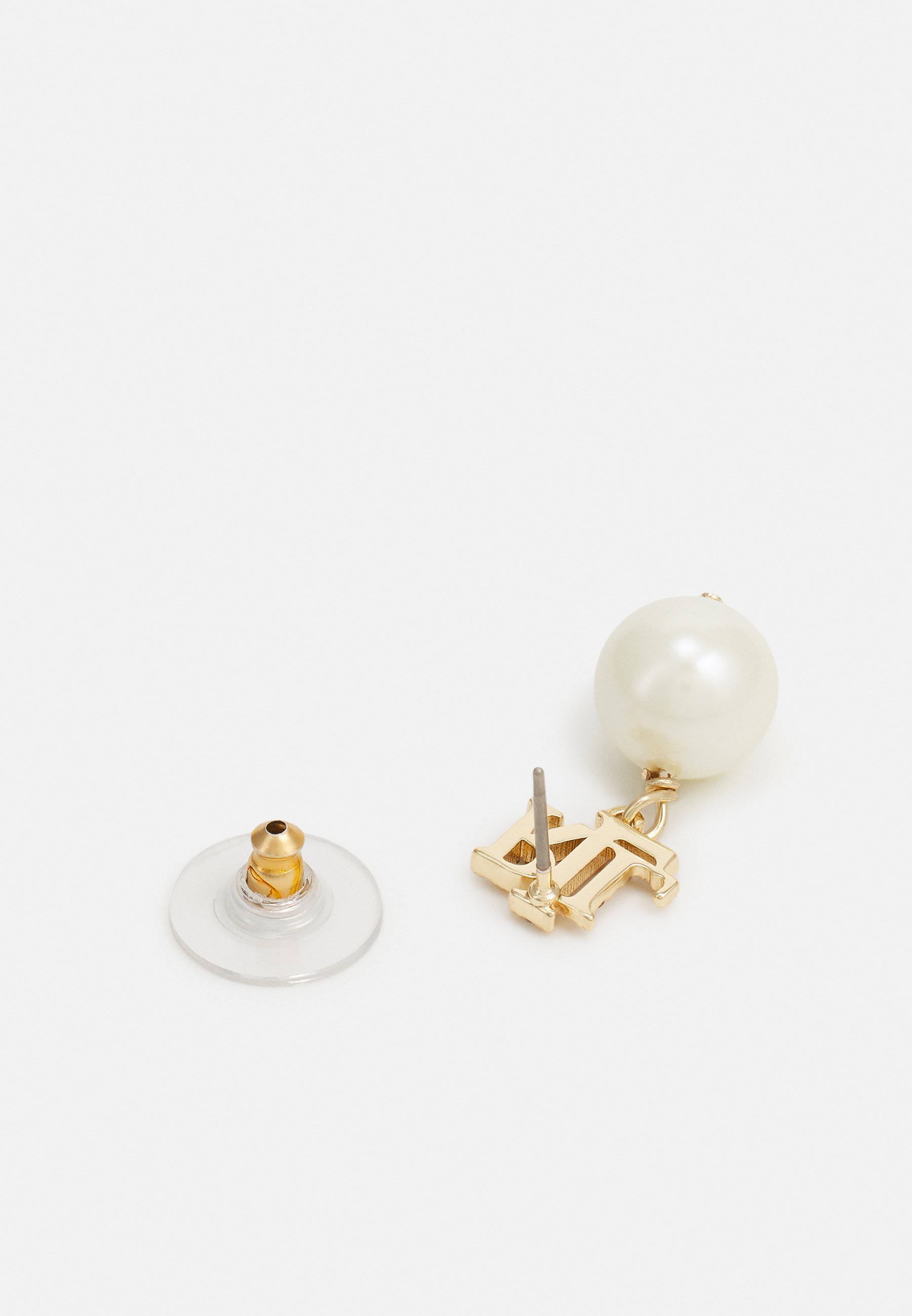 Boucles d'oreilles Lauren Ralph Lauren LOGO DROP - dorées et blanches