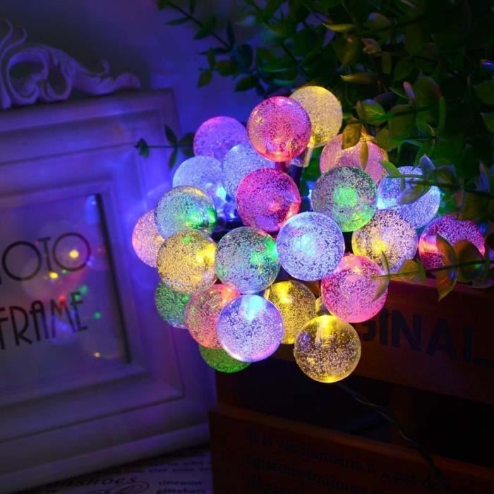 30 luci a stringa solari multicolore a LED, 6 m, impermeabili, decorazione natalizia per esterni